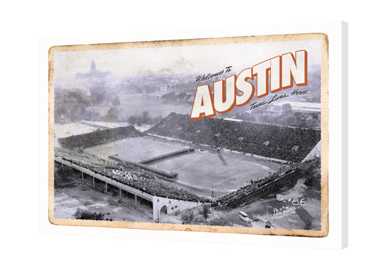 Stadium Construction Postcard
