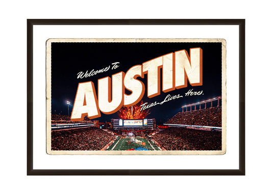 Stadium Fireworks Postcard