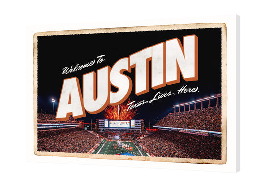 Stadium Fireworks Postcard