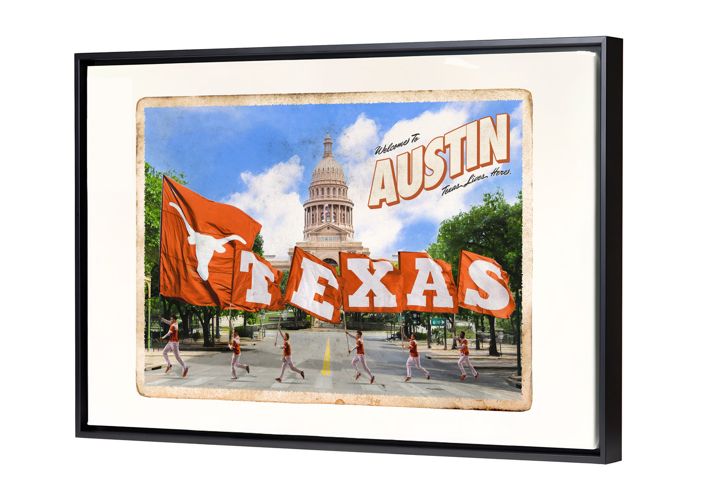 Texas Flags Postcard